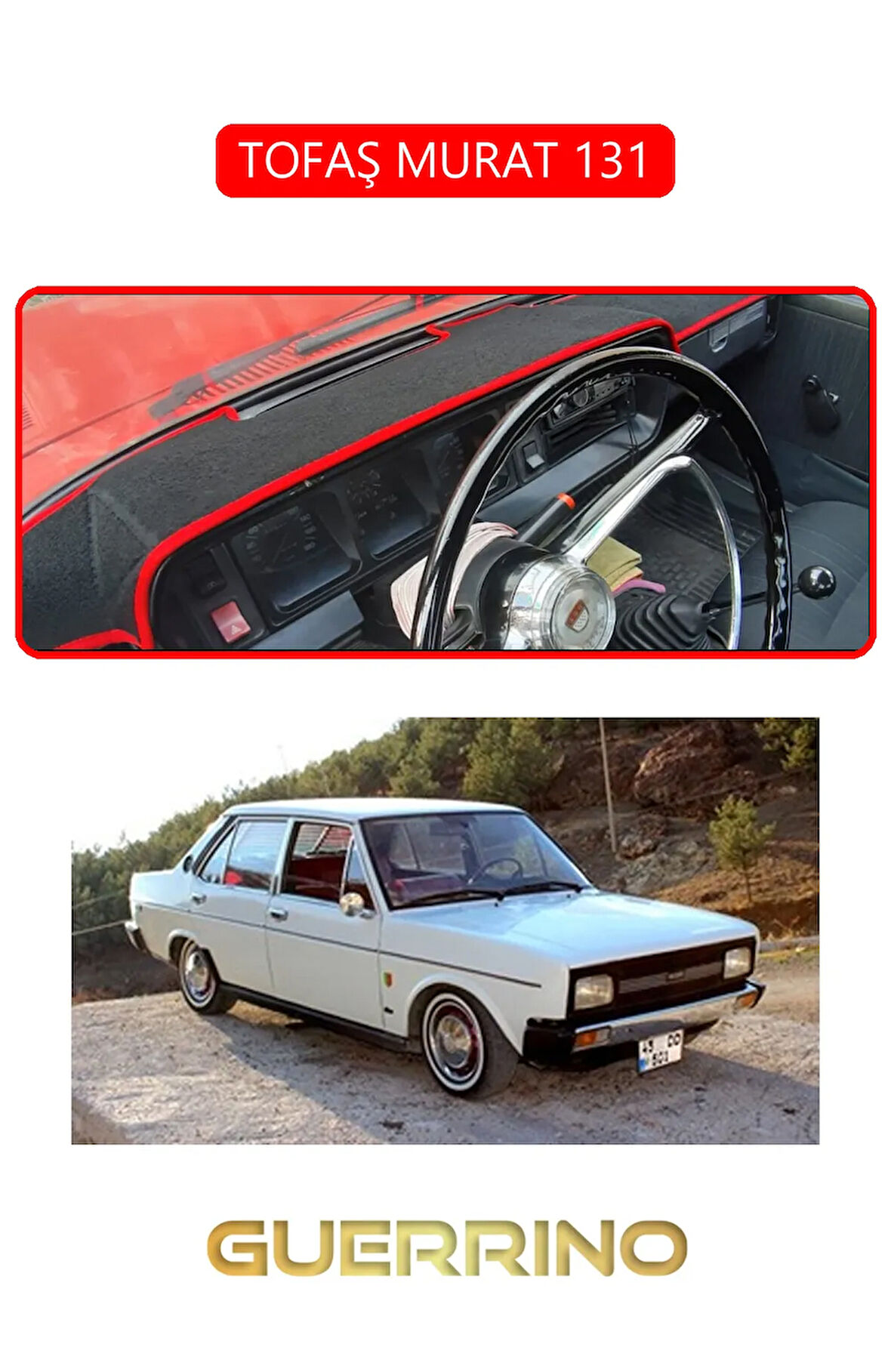 TOFAŞ MURAT 131TORPİDO KORUMA HALISI KIRMIZI KENAR