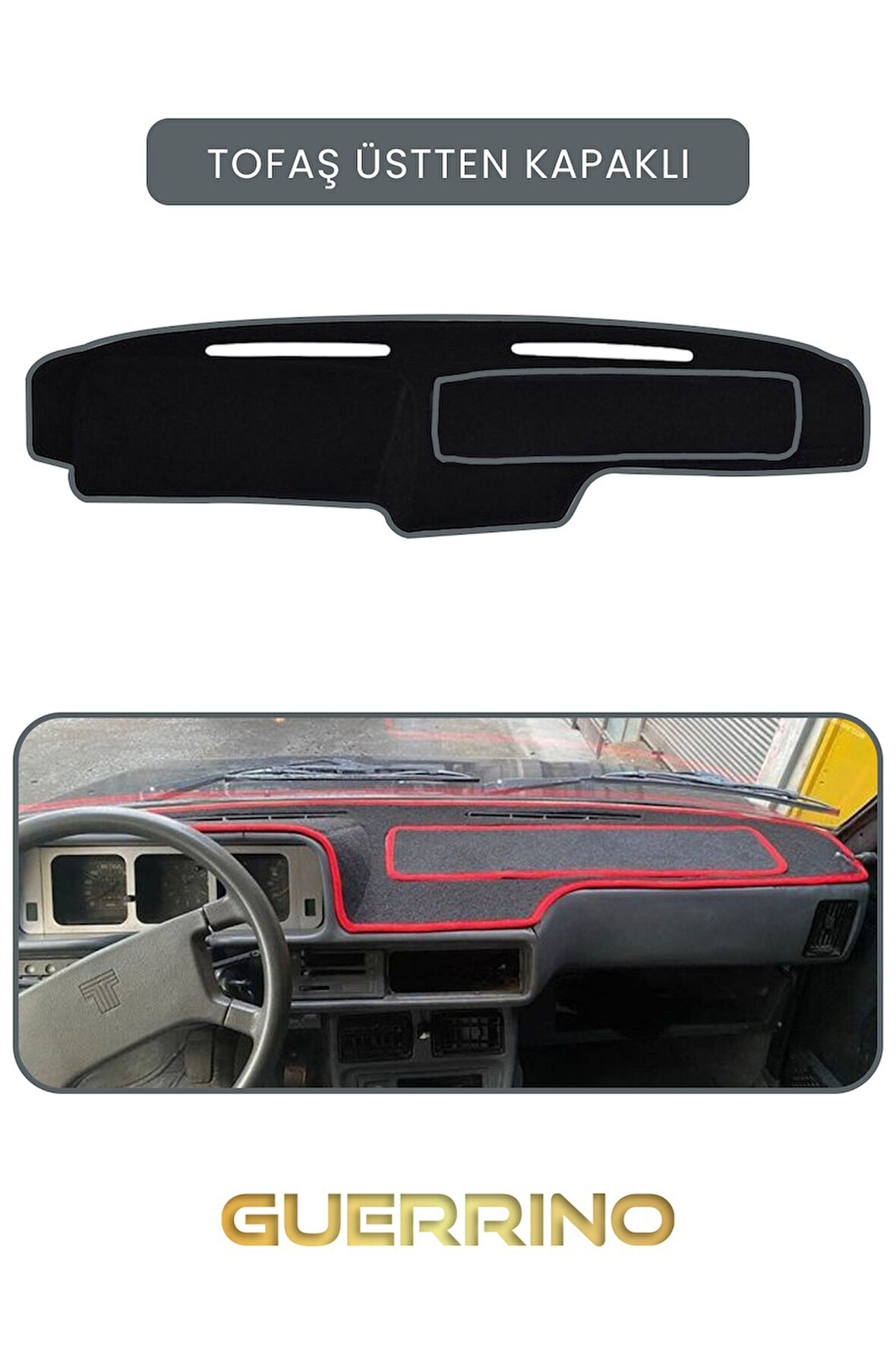 TOFAŞ ÜSTTEN KAPAKLITORPİDO KORUMA HALISI GRİ KENAR