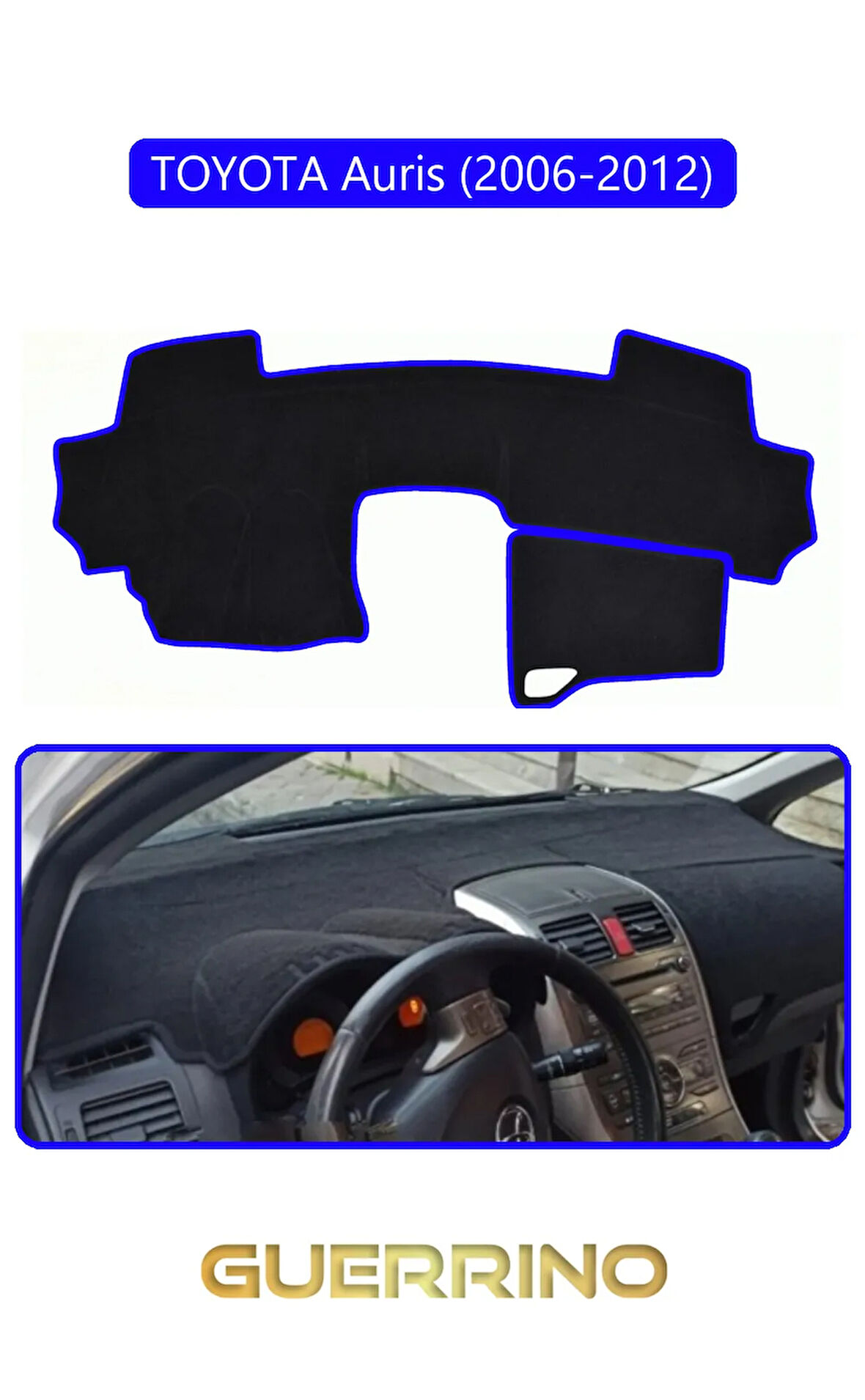 TOYOTA Auris (2006-2012)TORPİDO KORUMA HALISI MAVİ KENAR