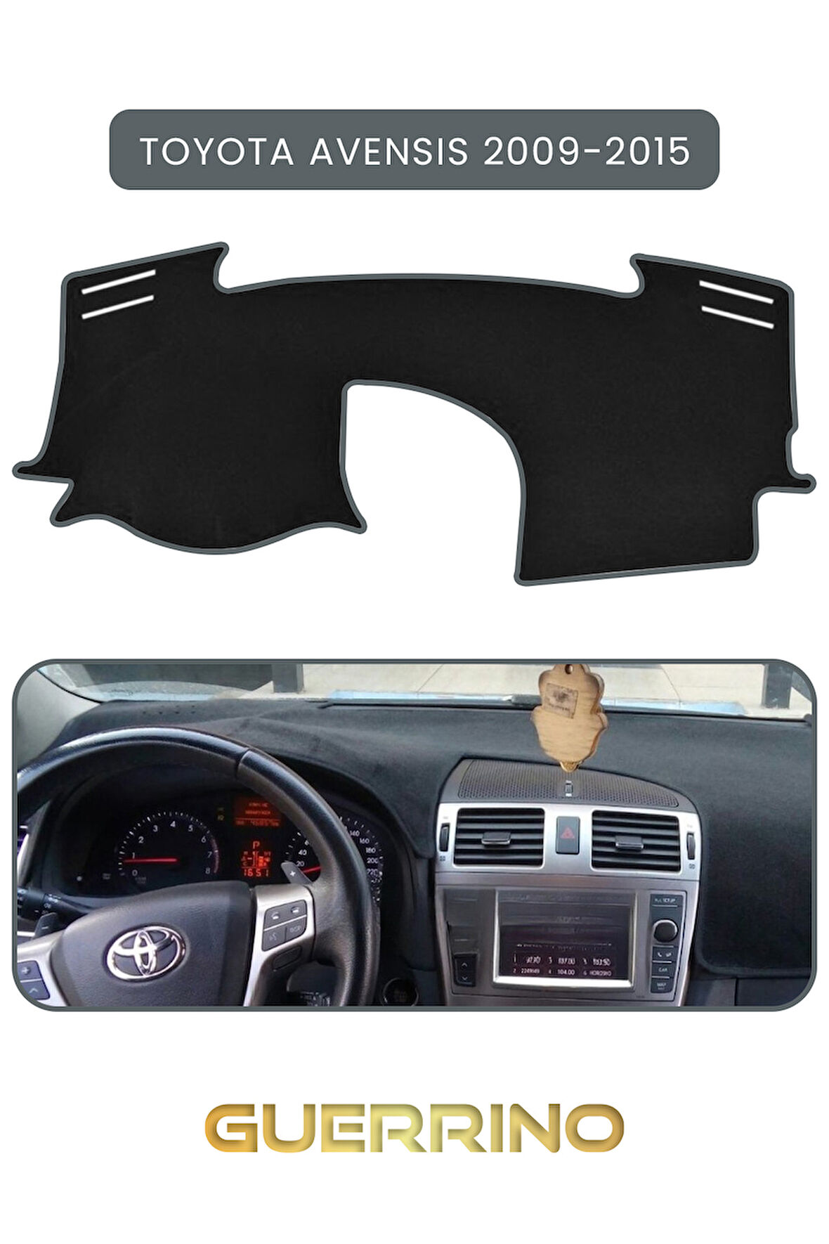 TOYOTA Avensis (2009-2015)TORPİDO KORUMA HALISI GRİ KENAR