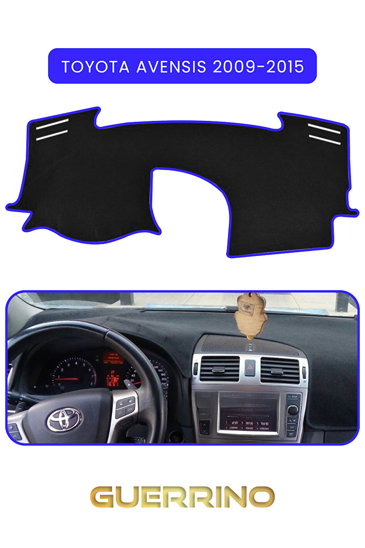 TOYOTA Avensis (2009-2015)TORPİDO KORUMA HALISI MAVİ KENAR