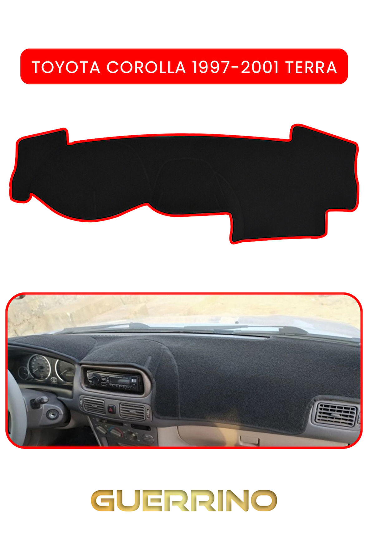 TOYOTA Corolla (1997-2001) TERRATORPİDO KORUMA HALISI KIRMIZI KENAR