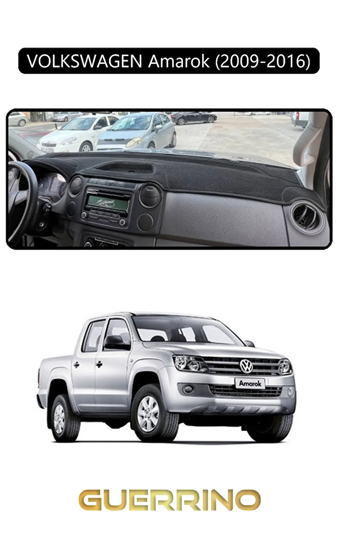 VOLKSWAGEN Amarok (2009-2016)TORPİDO KORUMA HALISI SİYAH KENAR