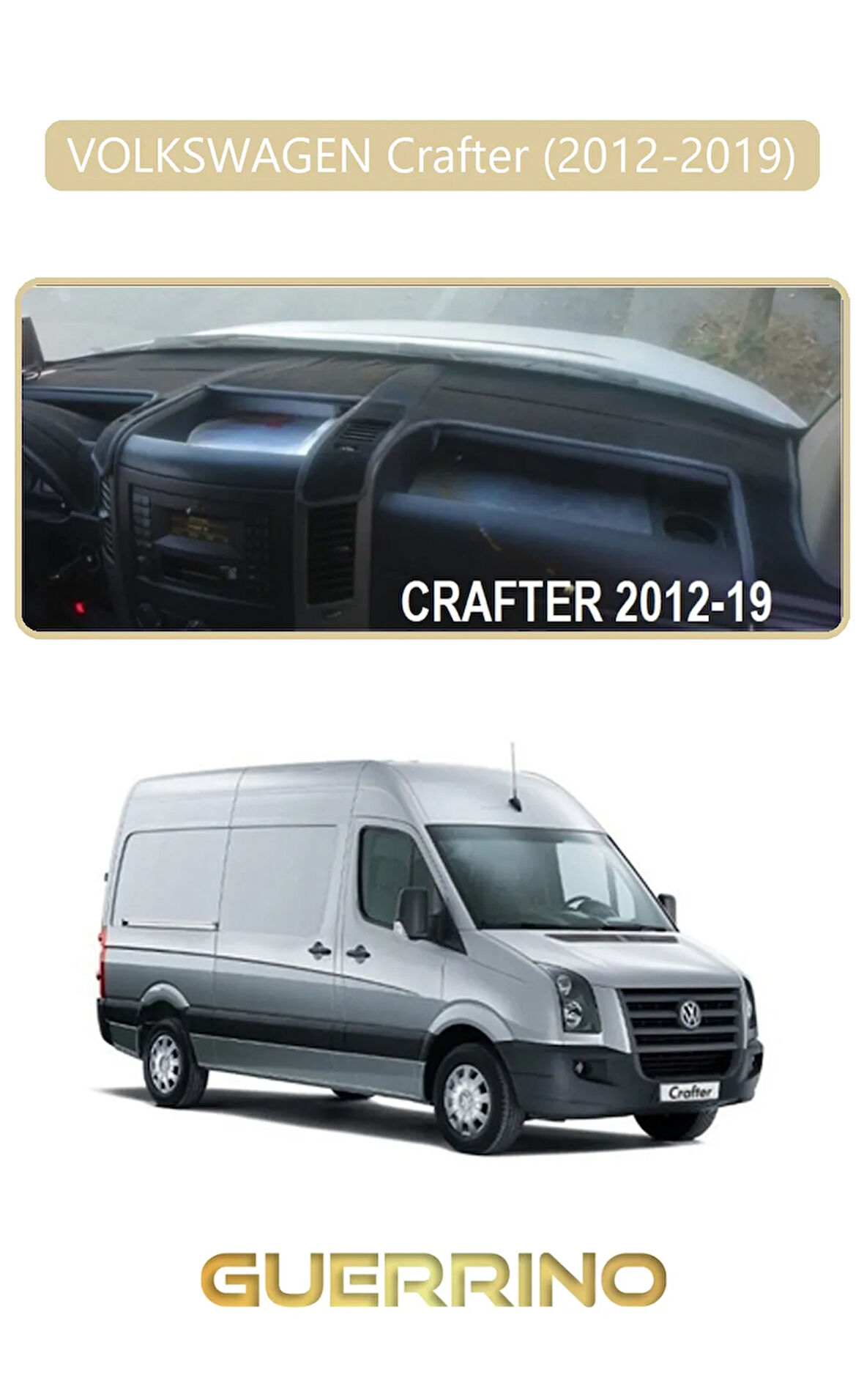 VOLKSWAGEN Crafter (2012-2019)TORPİDO KORUMA HALISI BEJ KENAR