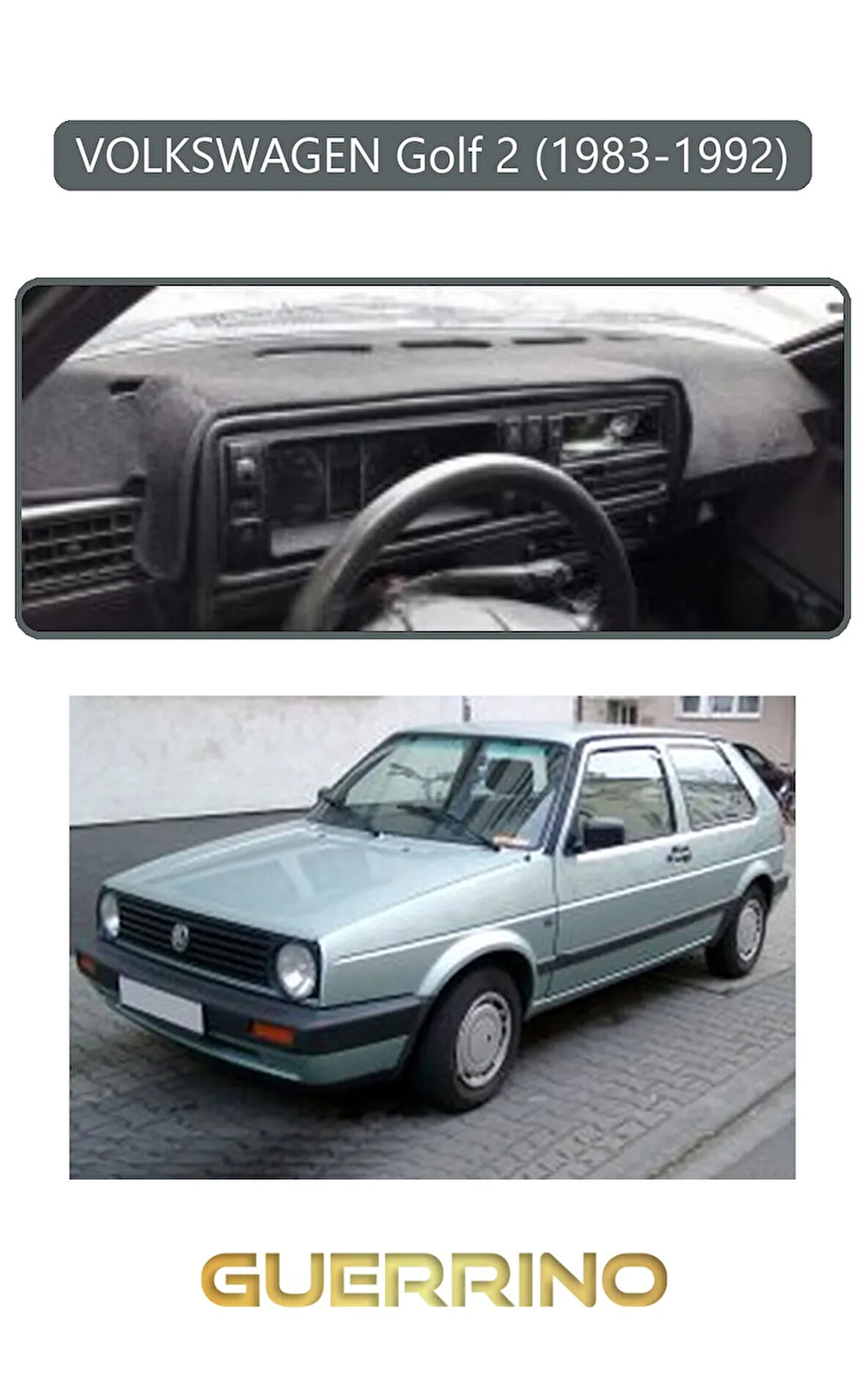 VOLKSWAGEN Golf 2(1983-1992)TORPİDO KORUMA HALISI GRİ KENAR