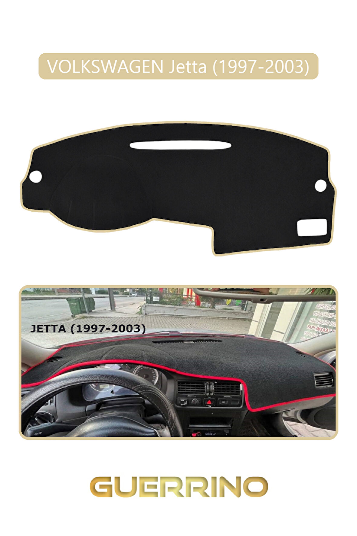 VOLKSWAGEN Jetta (1997-2003) TORPİDO KORUMA HALISI BEJ KENAR