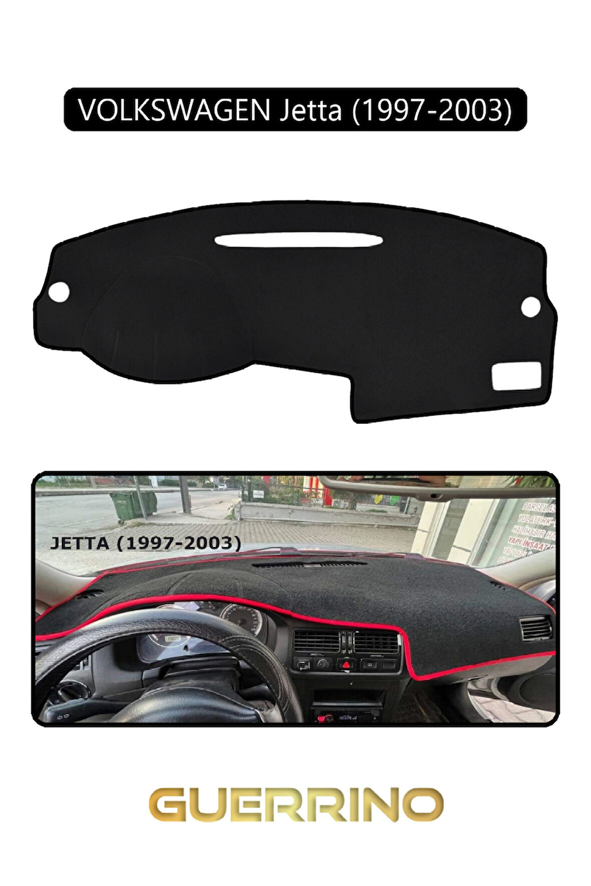 VOLKSWAGEN Jetta (1997-2003) TORPİDO KORUMA HALISI SİYAH KENAR