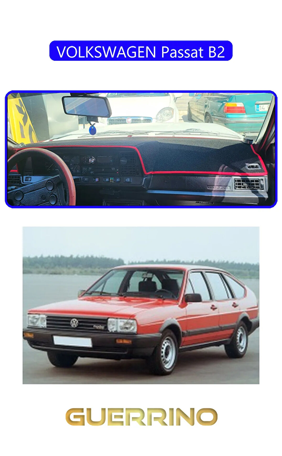 VOLKSWAGEN Passat B2TORPİDO KORUMA HALISI MAVİ KENAR