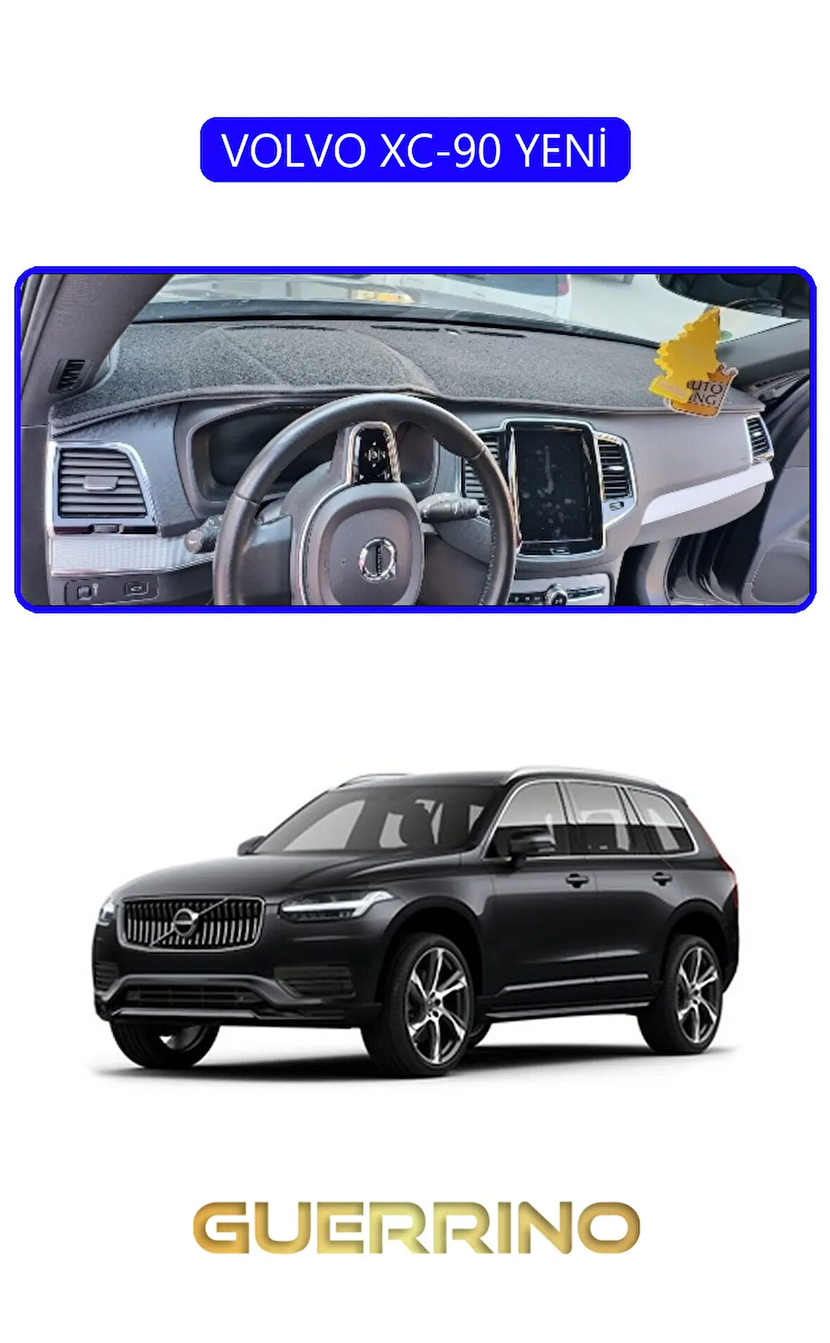 VOLVO XC-90 YENİTORPİDO KORUMA HALISI MAVİ KENAR