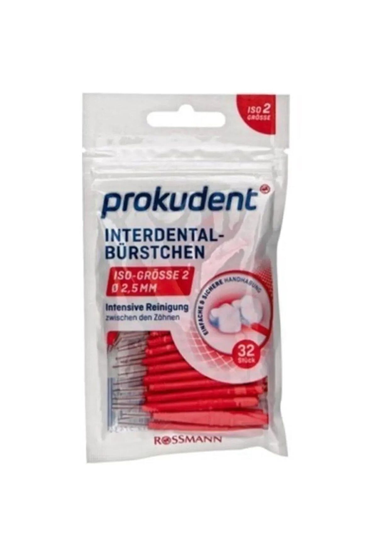 Prokudent Arayüz Fırçası 32'li /2,5 mm Kırmızı