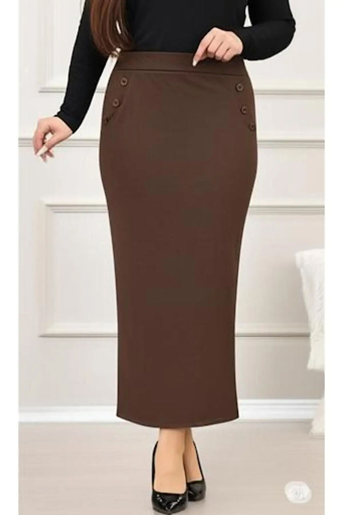 CEPLİ (DÜGME DETAYLI 93-94cm) KALEM ETEK