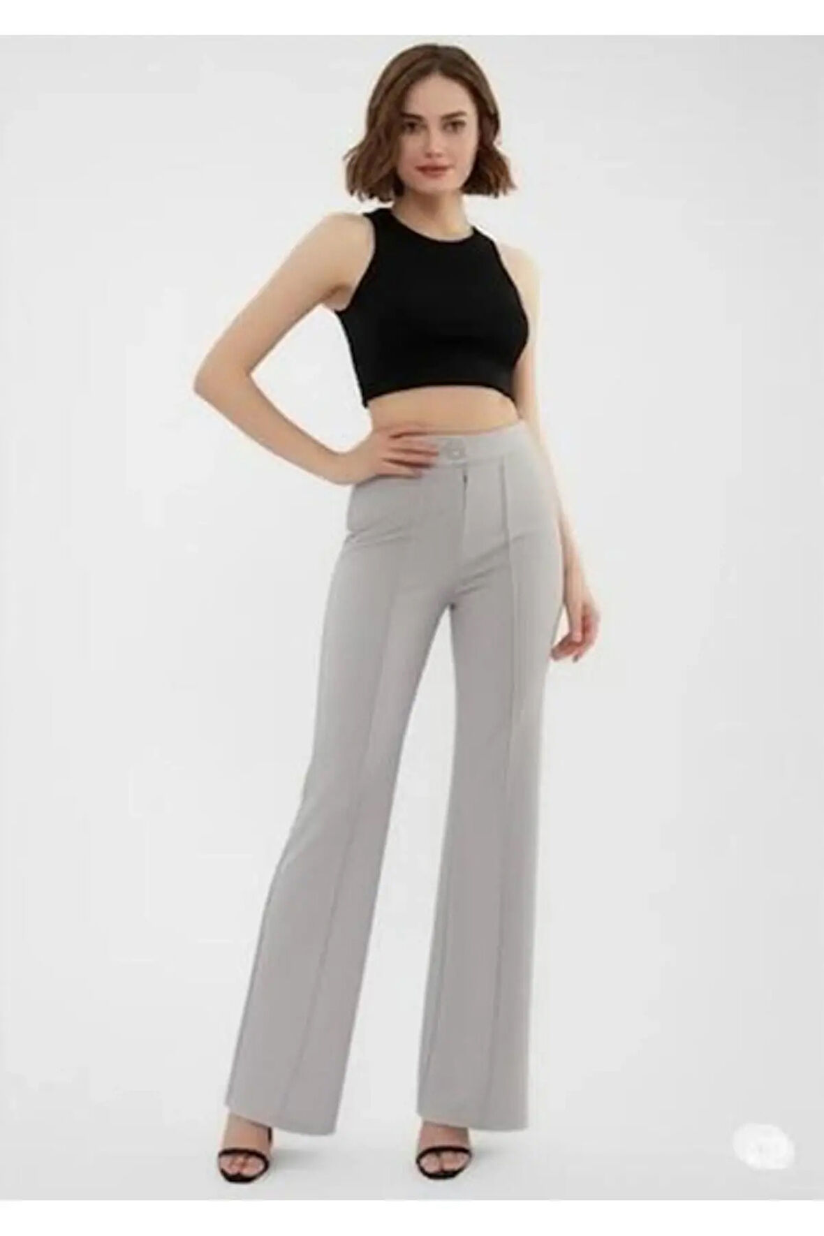 SCUBA KREP ÖNÜ ÇIMALI PALAZZO PANTOLON