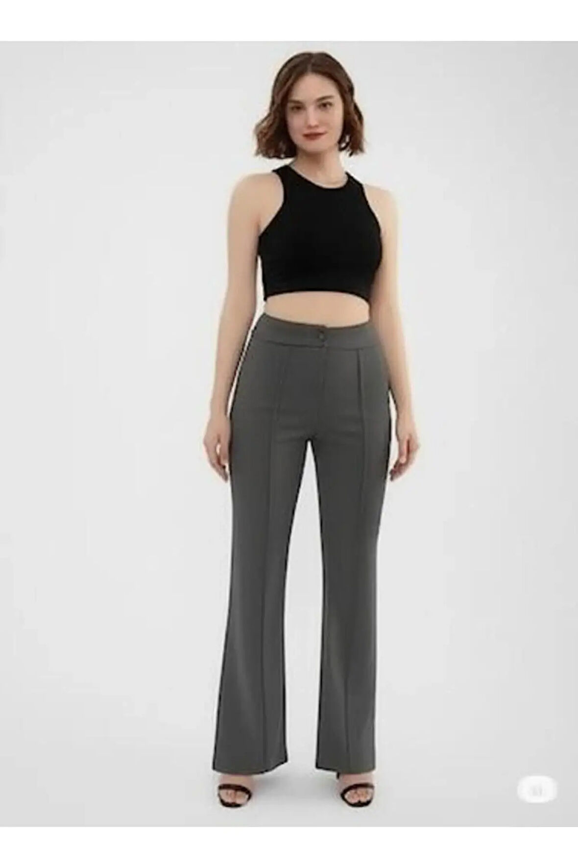 SCUBA KREP ÖNÜ ÇIMALI PALAZZO PANTOLON