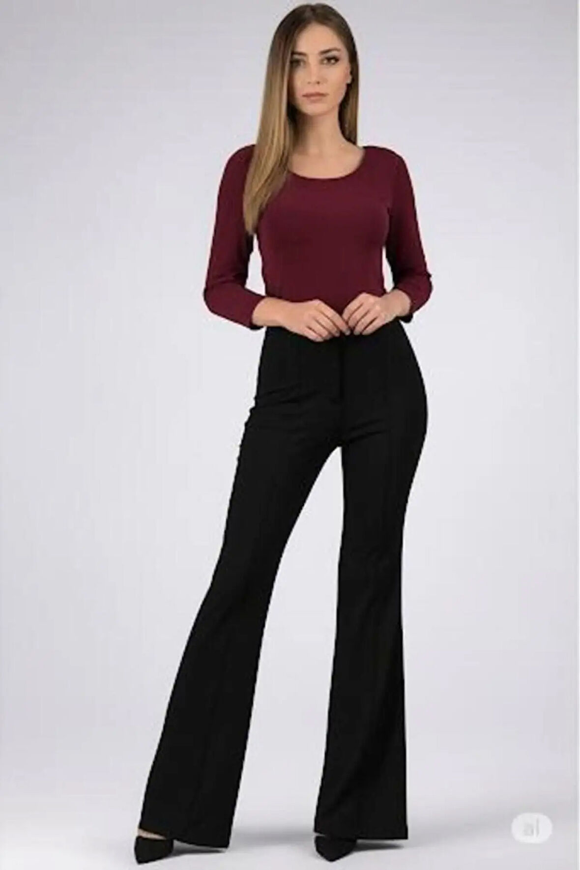 SCUBA KREP ÖNÜ ÇIMALI İSPANYOL PAÇA PANTOLON