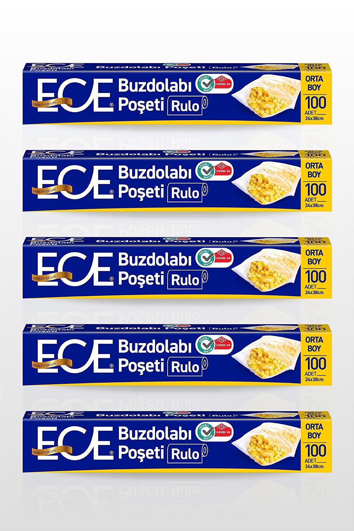 Ece 5x100'lü Orta Boy Buzdolabı Poşeti