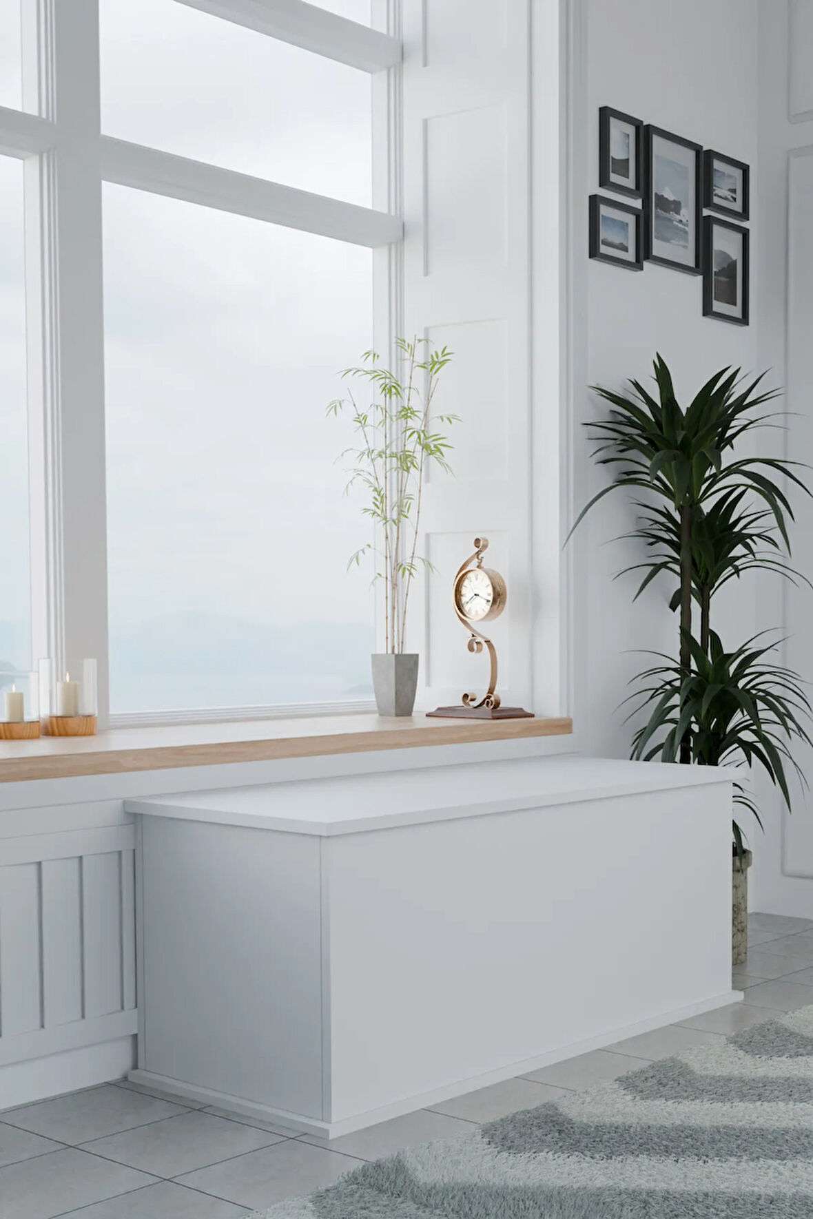 Çeyiz Sandığı Çok Amaçlı Saklama Kutusu Salon Antre Mobilyası Oyuncak Organizer Sandık 125x40 cm