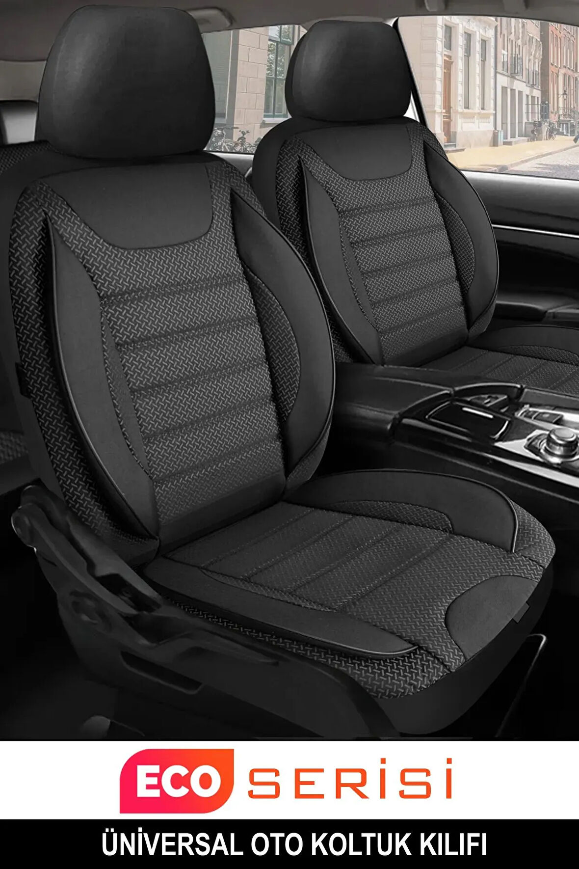 Citroen Nemo UYUMLU TAM SET SİYAH Oto Koltuk Kılıfı 5 Koltuk Ön Arka Tam Set Terletmez