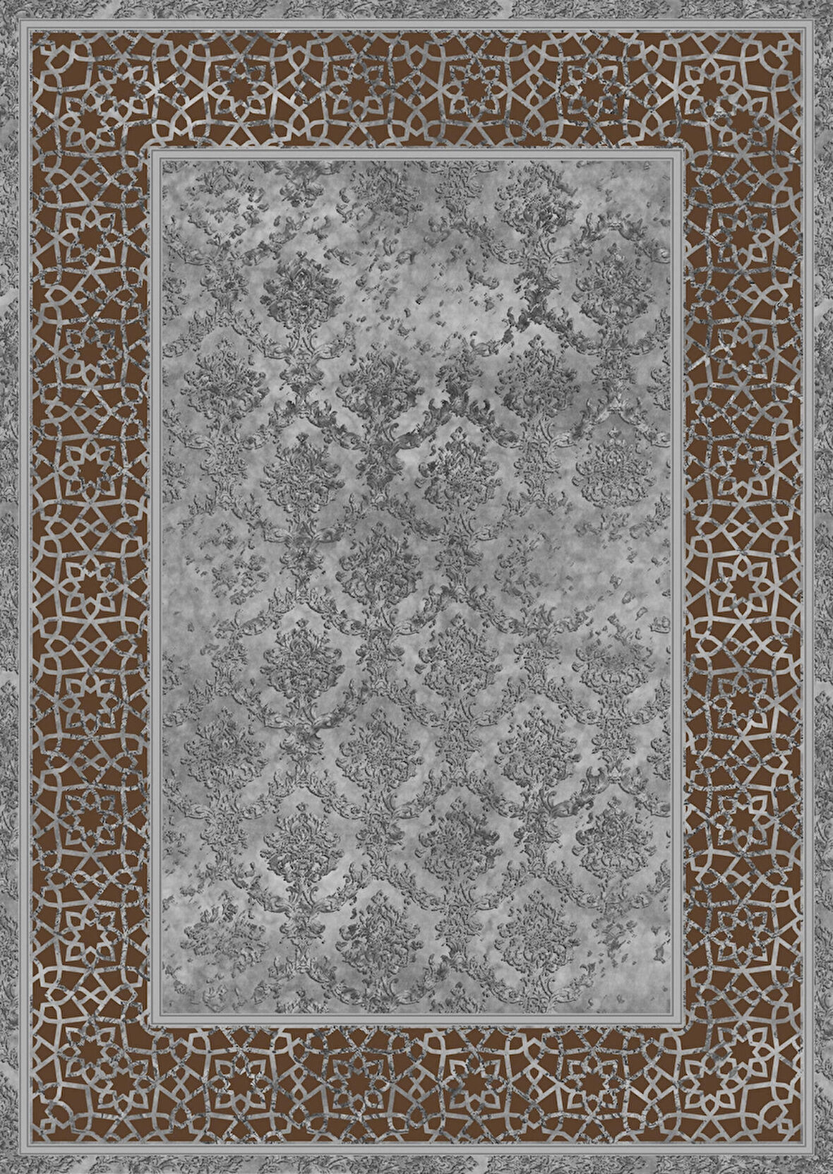 Pamuk Dokuma Taban Kaymaz Yıkanabilir Klasik Desenli  Salon Halısı Mutfak Halısı Koridor Halısı