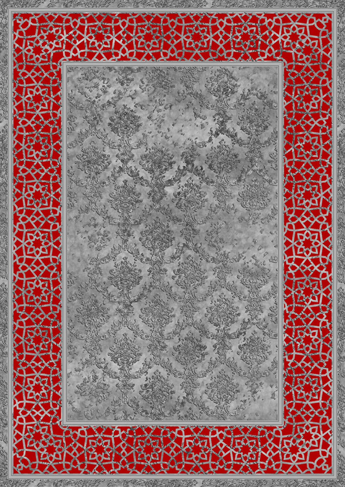 Pamuk Dokuma Taban Kaymaz Yıkanabilir Klasik Desenli  Salon Halısı Mutfak Halısı Koridor Halısı