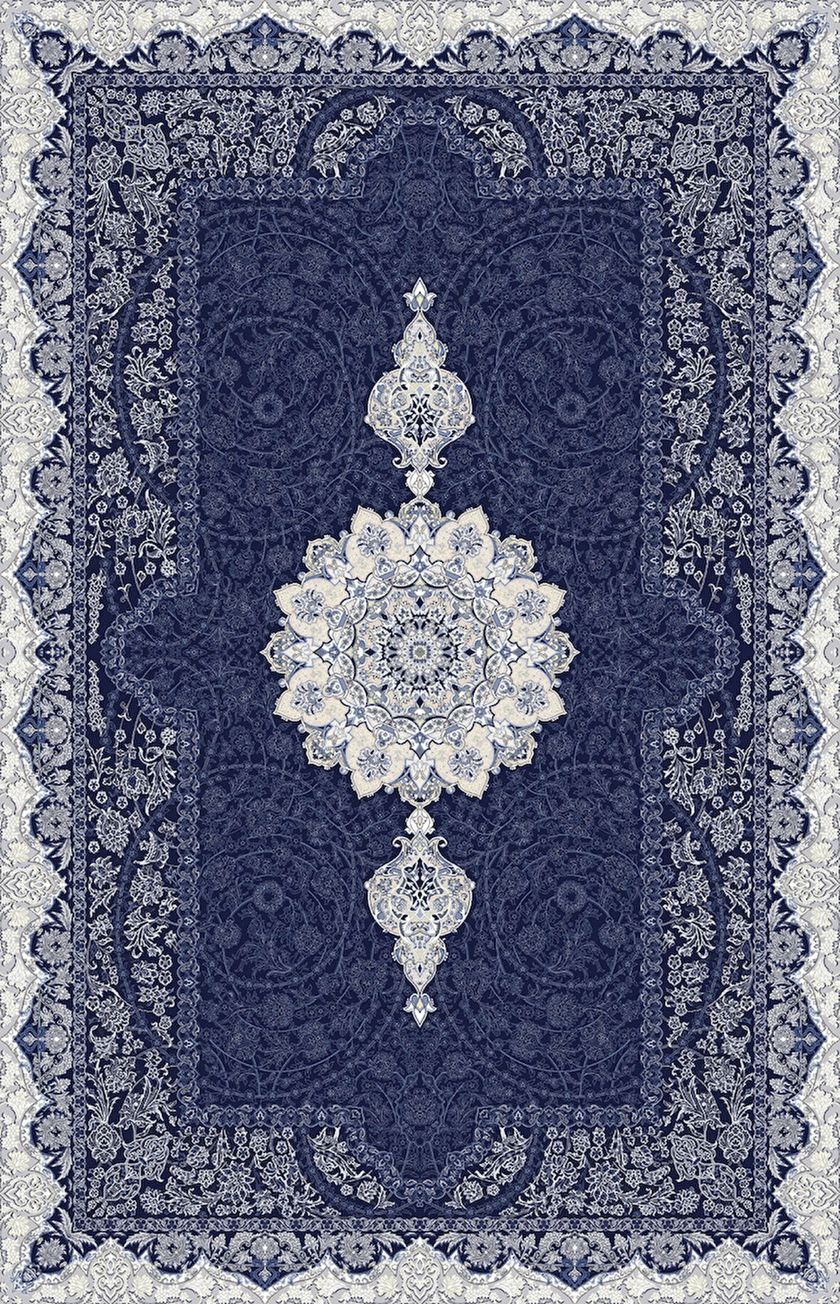 Pamuk Dokuma Taban Kaymaz Yıkanabilir Klasik Desenli  Salon Halısı Mutfak Halısı Koridor Halısı