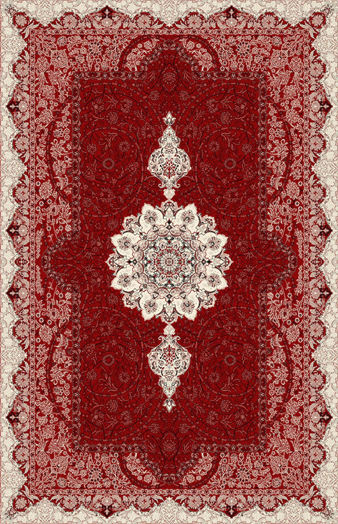 Pamuk Dokuma Taban Kaymaz Yıkanabilir Klasik Desenli  Salon Halısı Mutfak Halısı Koridor Halısı