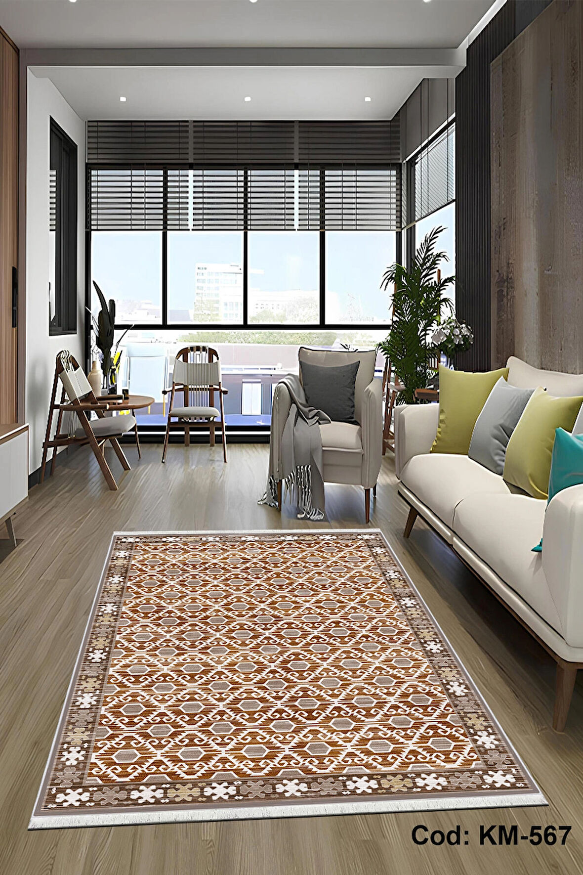 Pamuk Dokuma Taban Kaymaz Yıkanabilir Klasik Desenli  Salon Halısı Mutfak Halısı Koridor Halısı