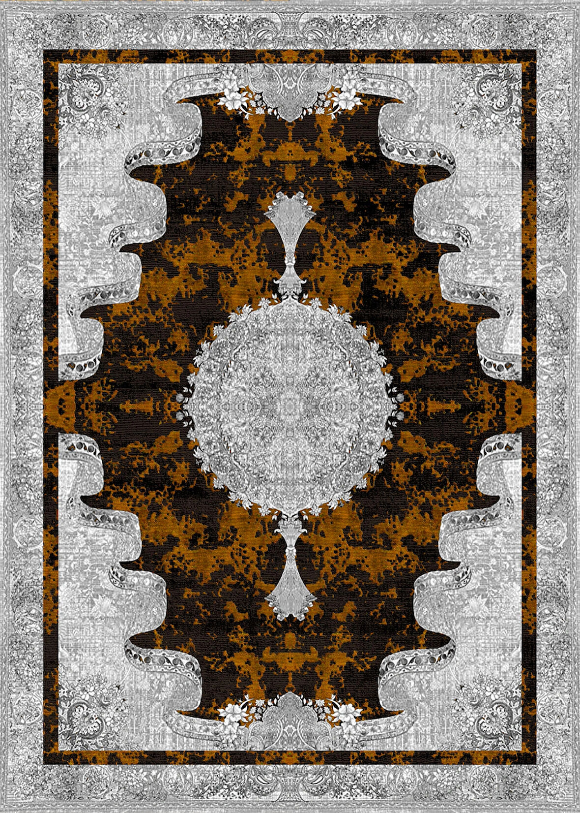 Pamuk Dokuma Taban Kaymaz Yıkanabilir Klasik Desenli  Salon Halısı Mutfak Halısı Koridor Halısı