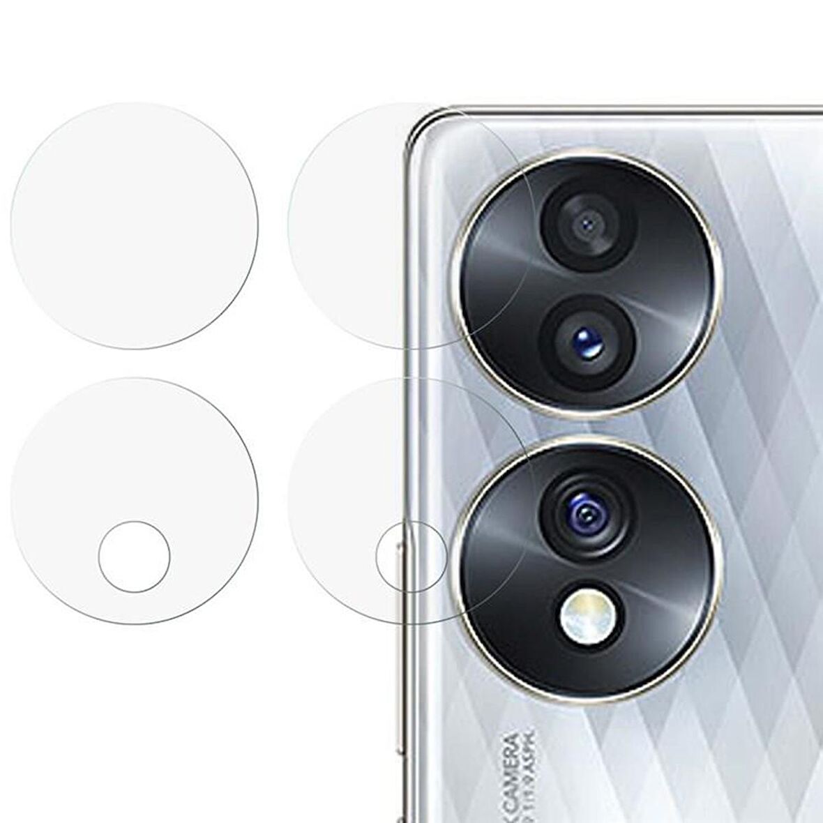 Huawei P50 Pro Esnek Nano Kamera Lens Koruyucu (2 Adet)