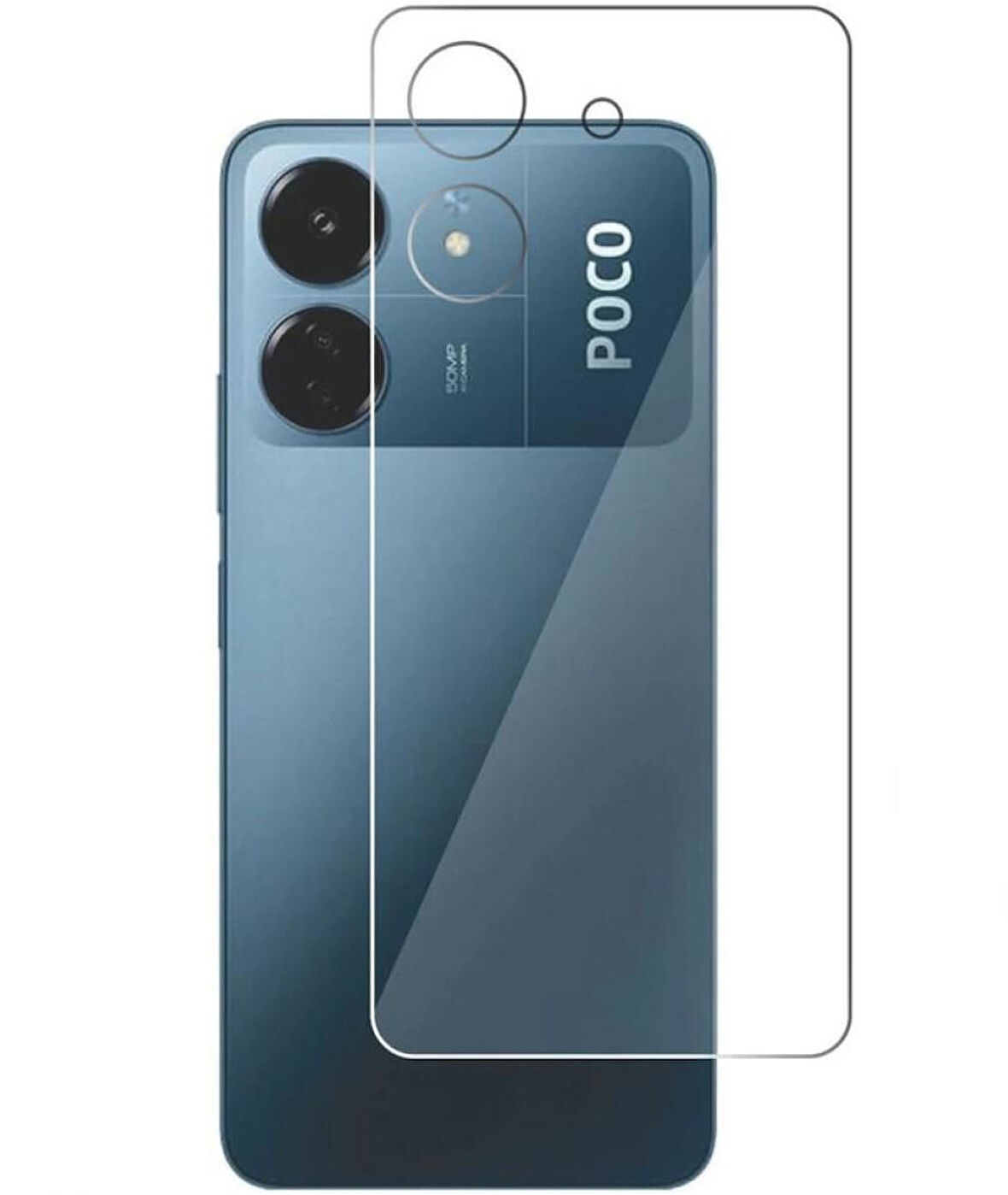 Poco C65 ile Uyumlu Arka Kırılmaz MAT Esnek Nano Koruyucu