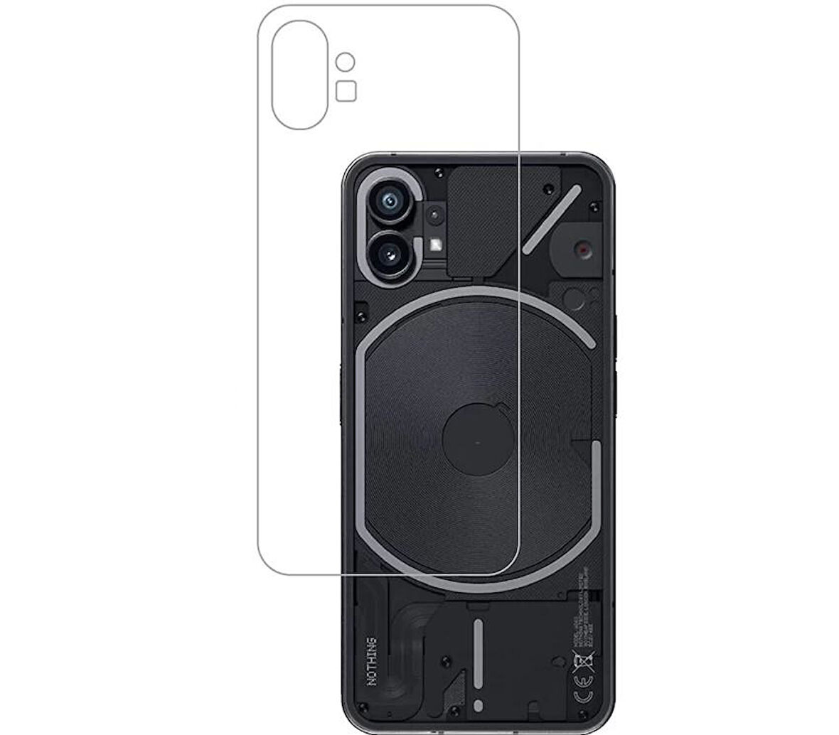 Nothing Phone 1 ile Uyumlu ŞEFFAF Arka Esnek Nano Koruyucu