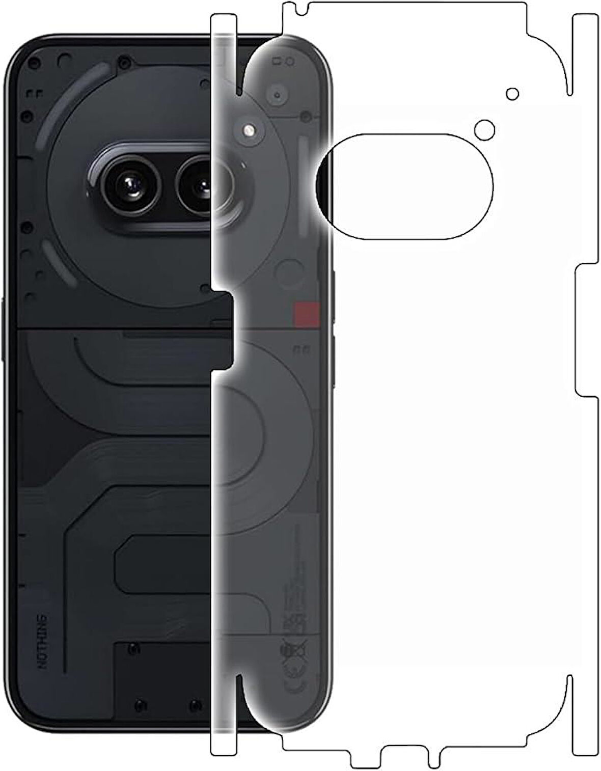 Nothing Phone 2a ile Uyumlu MAT TPU Arka Kaplama 360