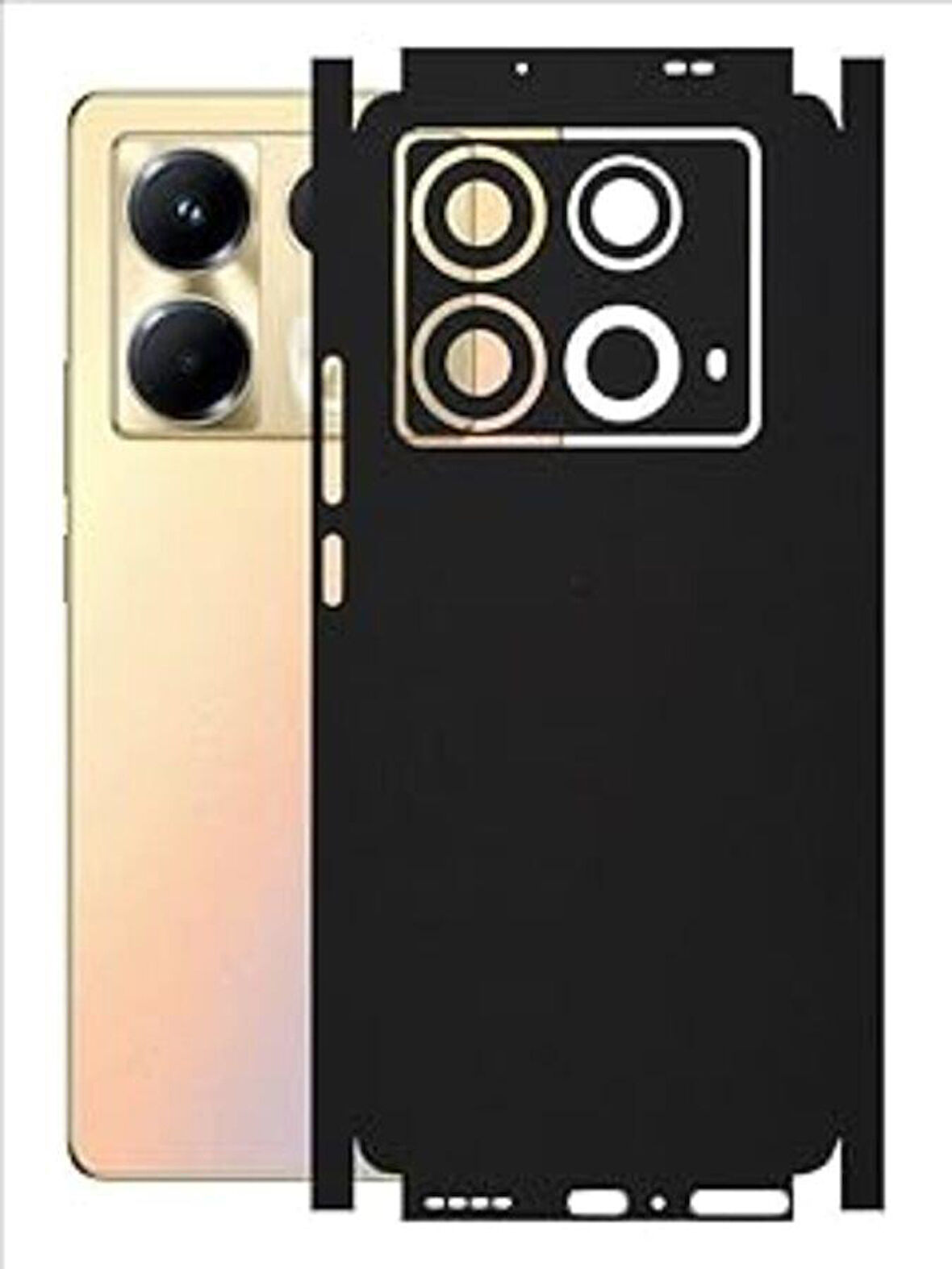 Infinix Note 40 Mat Siyah Arka Kaplama