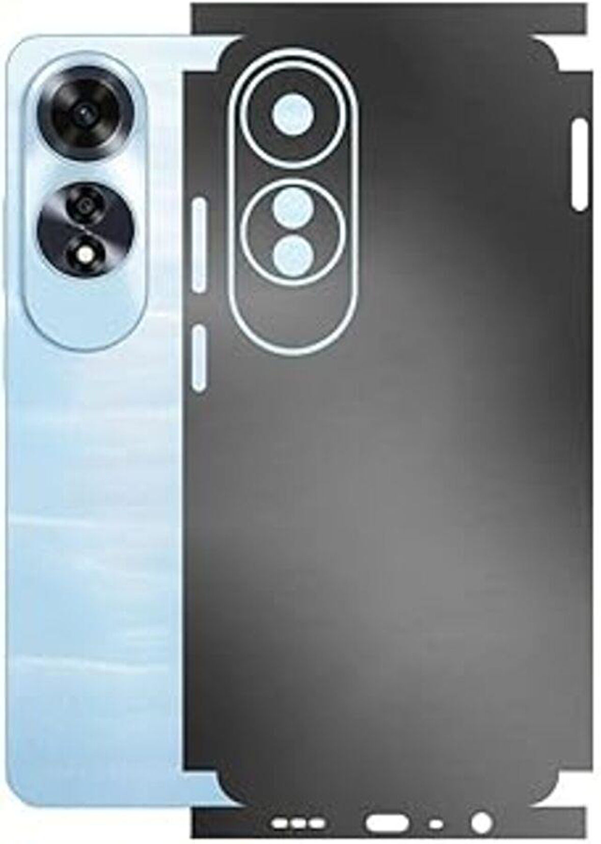 Oppo A60 Mat Siyah Arka Kaplama