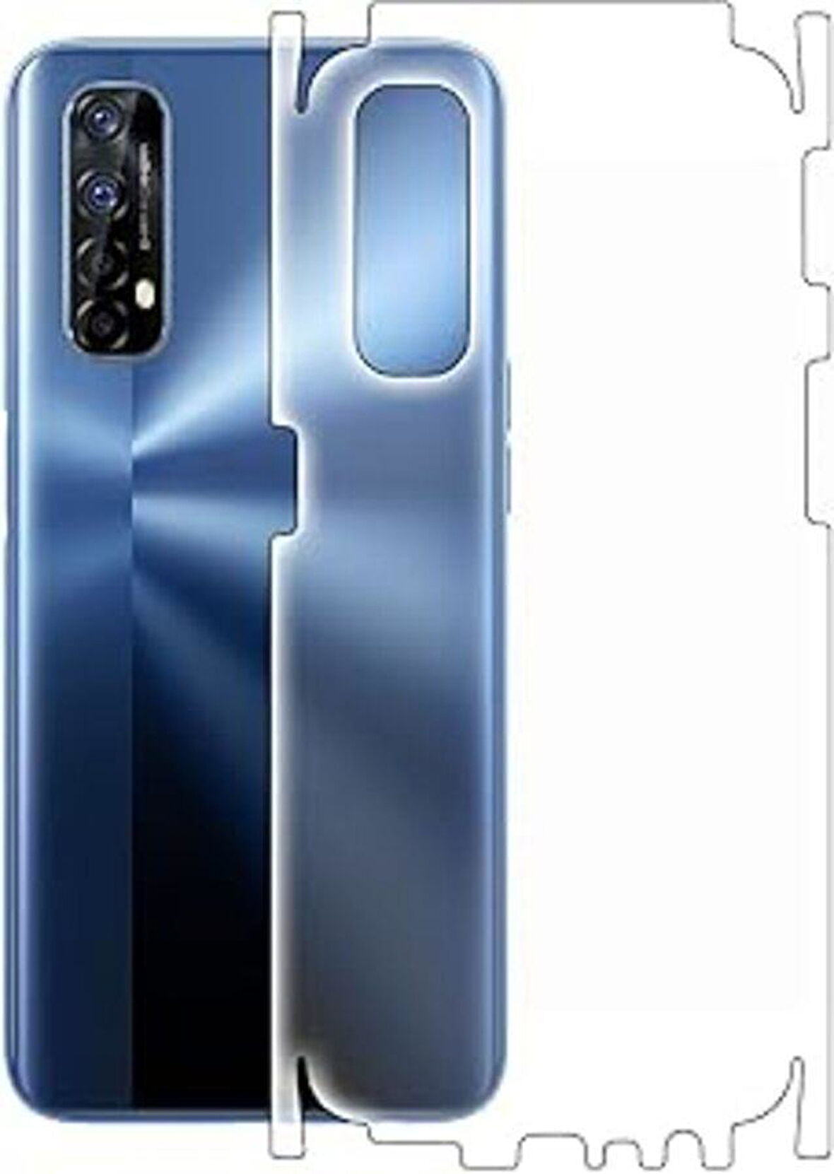 Realme 7 ile Uyumlu MAT TPU Arka Kaplama 360