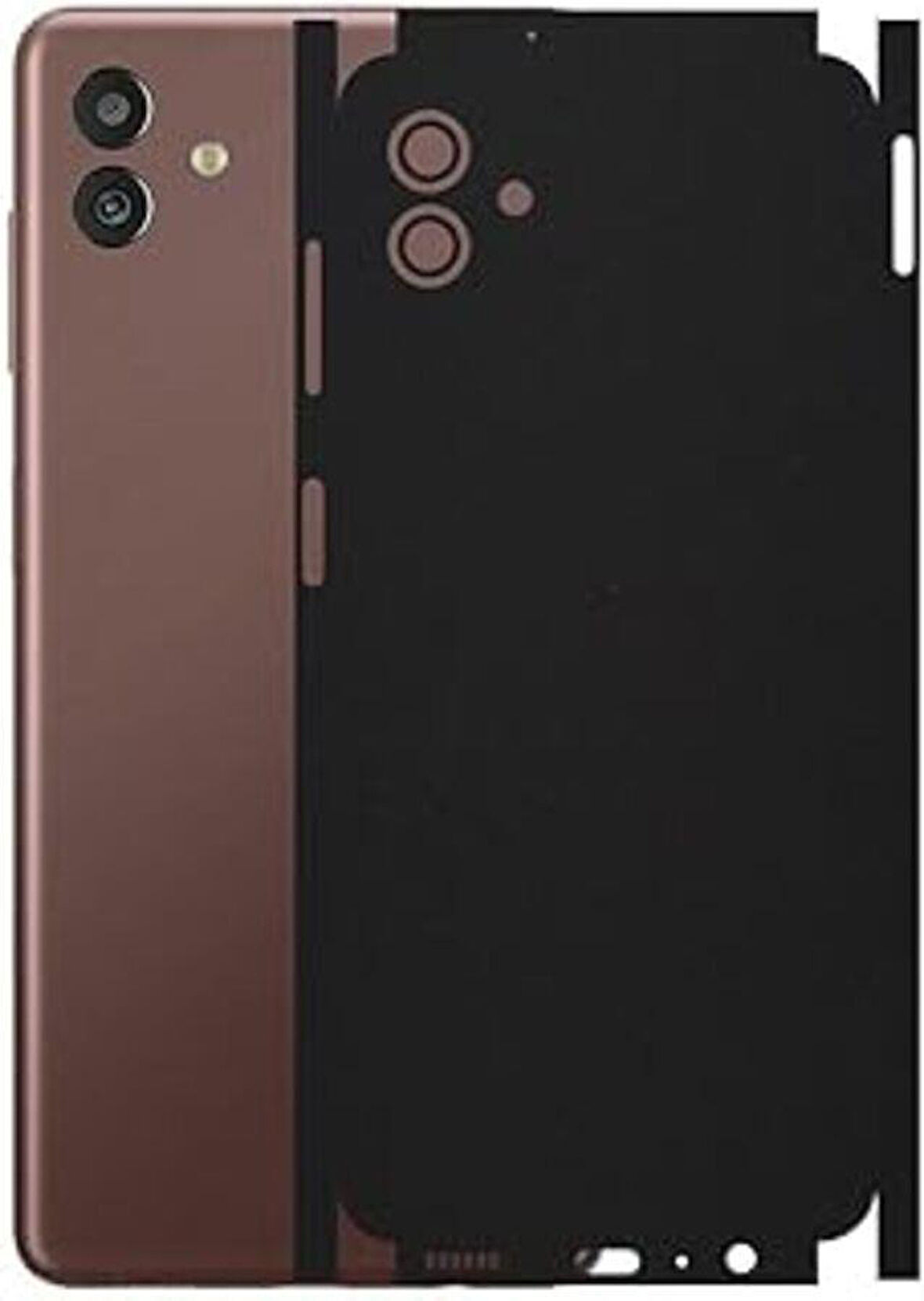 Samsung Galaxy M13 ile Uyumlu Mat Siyah Arka Kaplama