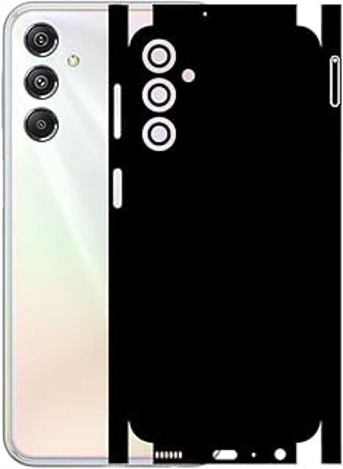 Samsung Galaxy M34 ile Uyumlu Mat Siyah Arka Kaplama