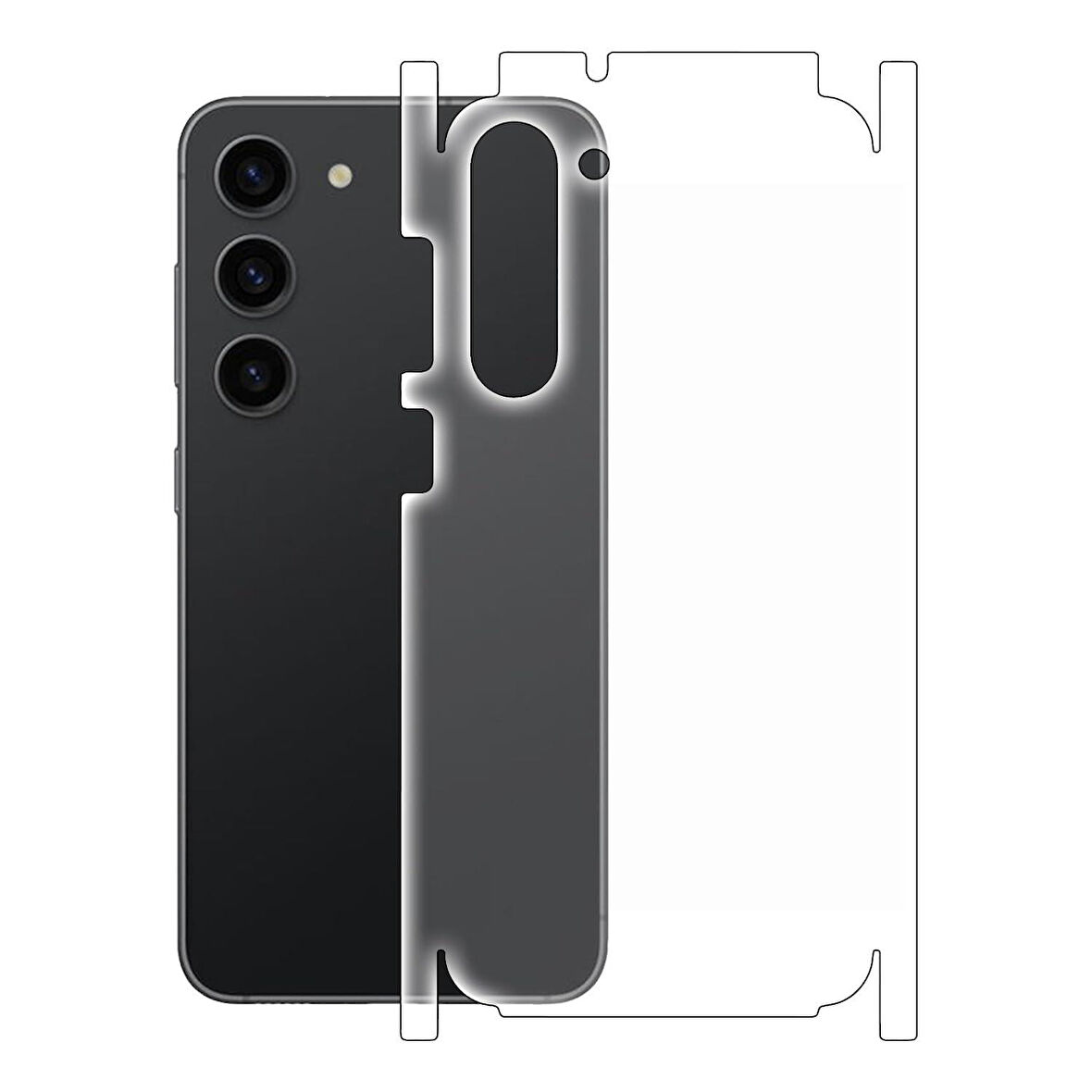 Samsung Galaxy S23 Plus ile Uyumlu MAT TPU Arka Kaplama 360