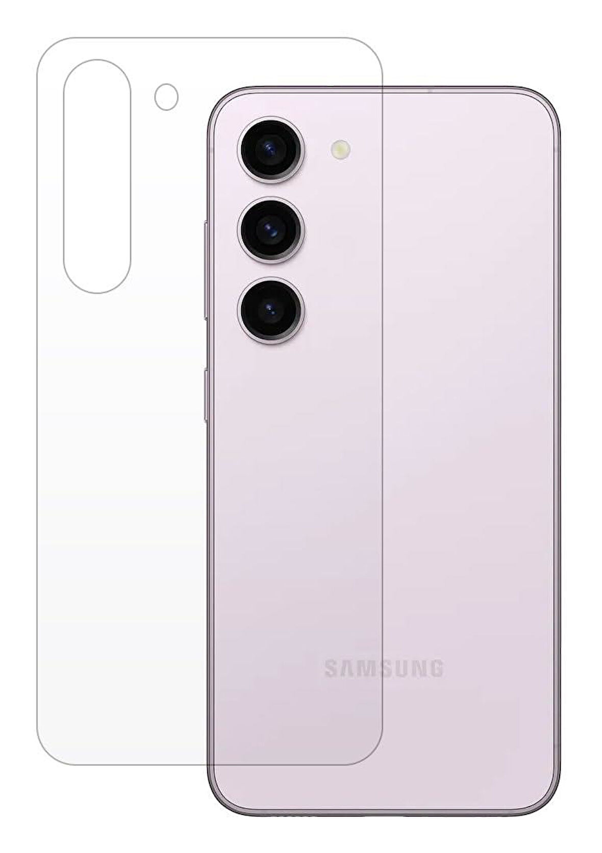 Samsung Galaxy S23 Uyumlu ŞEFFAF Arka Esnek Nano Koruyucu