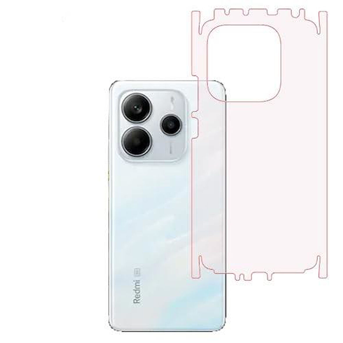 Redmi Note 14 ile Uyumlu PARLAK TPU Arka Kaplama 360