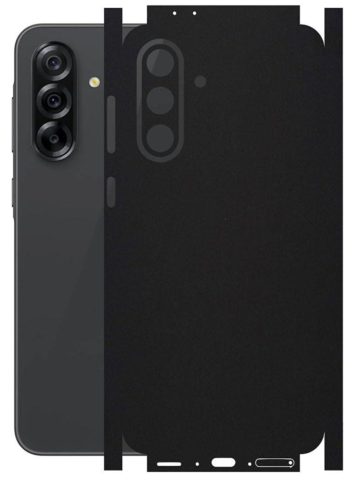 Samsung Galaxy A36 ile Uyumlu Mat Siyah Arka Kaplama