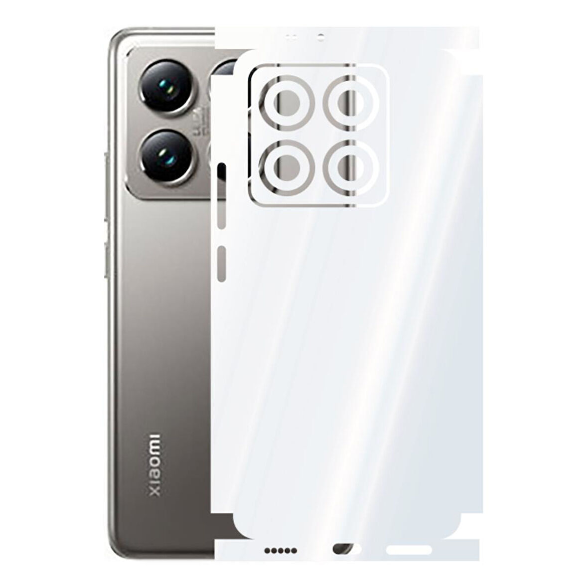 Xiaomi 14T Pro ile Uyumlu 360 Arka Kaplama  Şeffaf