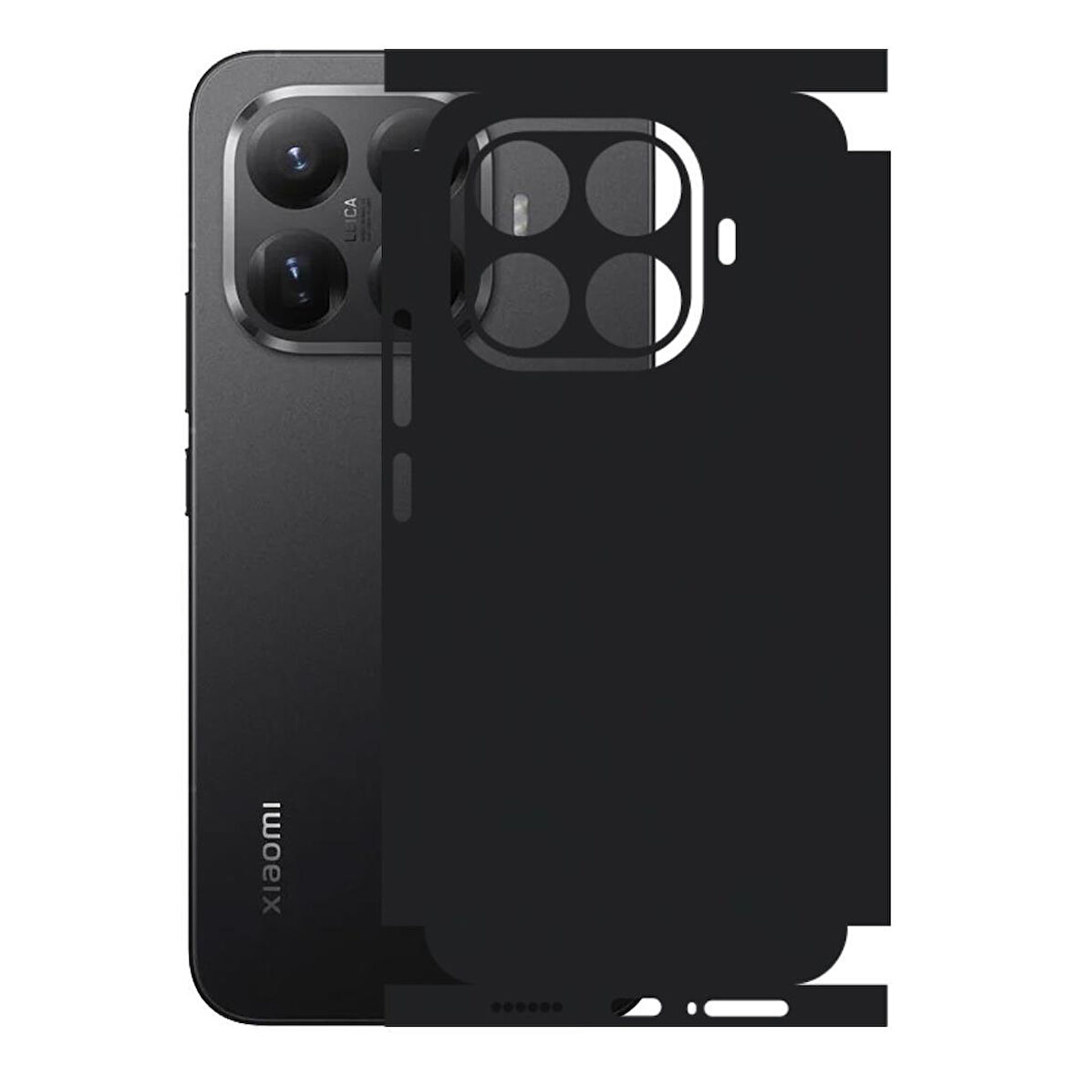 Xiaomi 15T Pro ile Uyumlu 360 Arka Kaplama  Mat Siyah