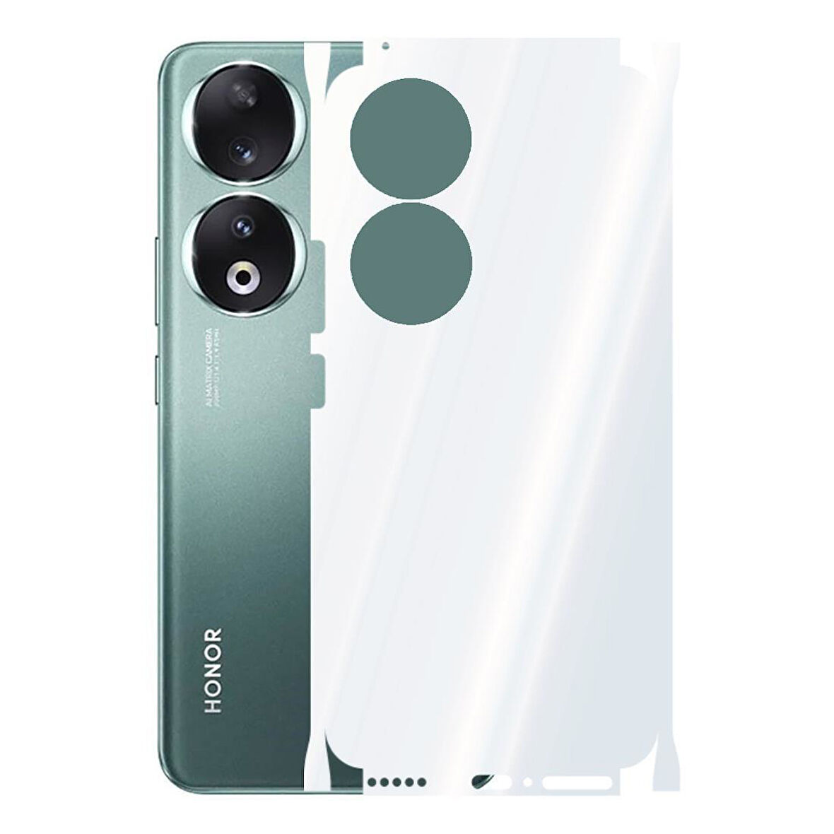 Honor 90 ile Uyumlu 360 Arka Kaplama  Şeffaf