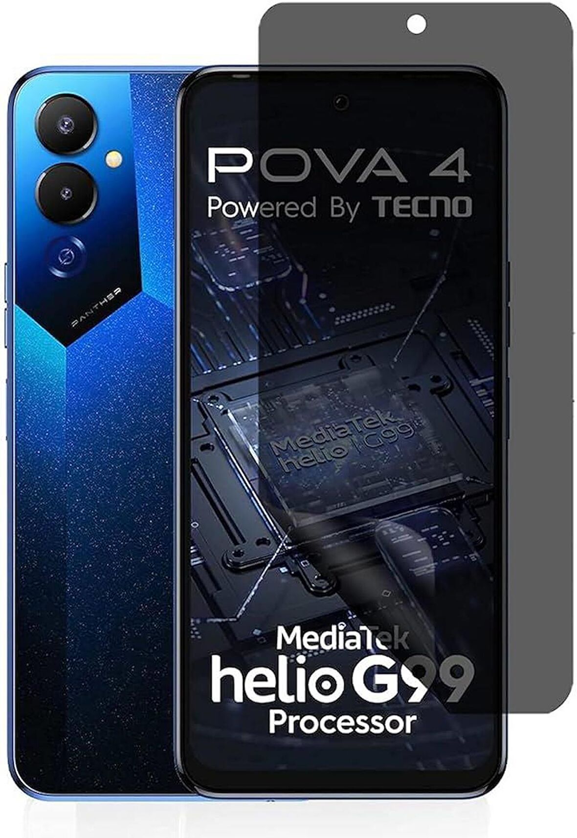 Tecno Pova 4 ile Uyumlu HAYALET Esnek Nano Kırılmayan Ekran Koruyucu