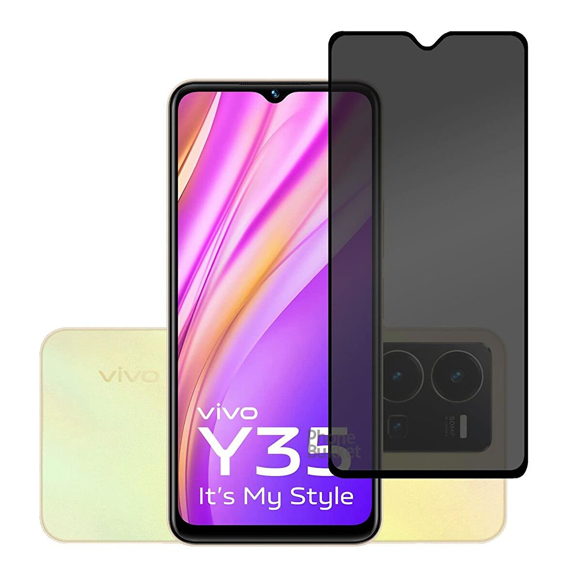 Vivo Y35 ile Uyumlu HAYALET Esnek Nano Kırılmayan Ekran Koruyucu