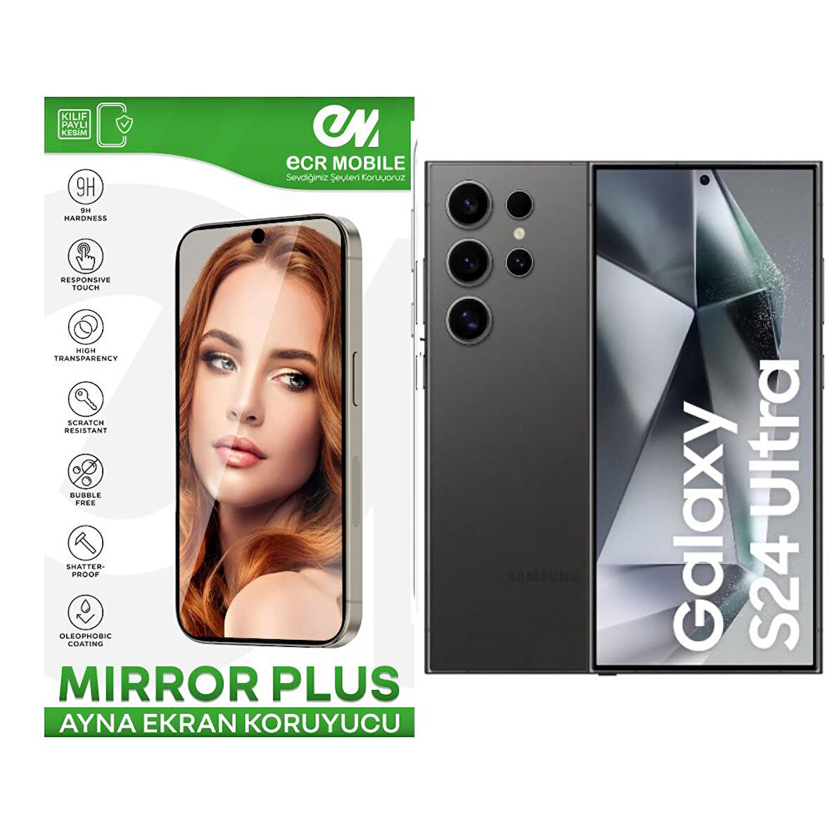 Samsung Galaxy S24 Ultra Esnek Ayna(Mirror) 9H Nano Ekran Koruyucu