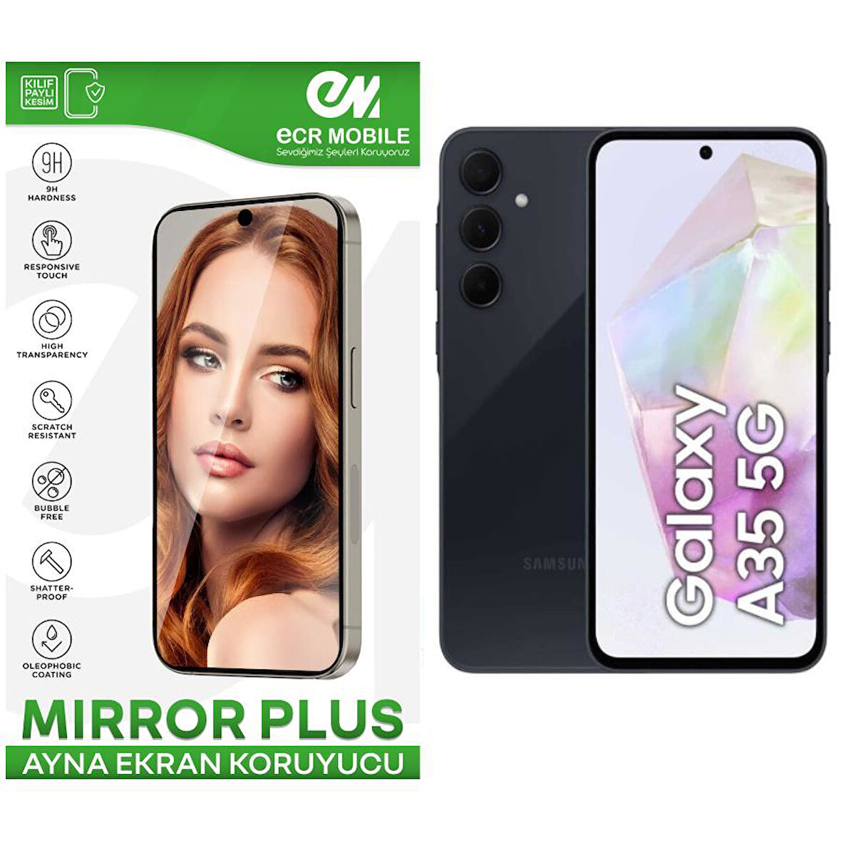 Samsung Galaxy A35 Esnek Ayna(Mirror) 9H Nano Ekran Koruyucu
