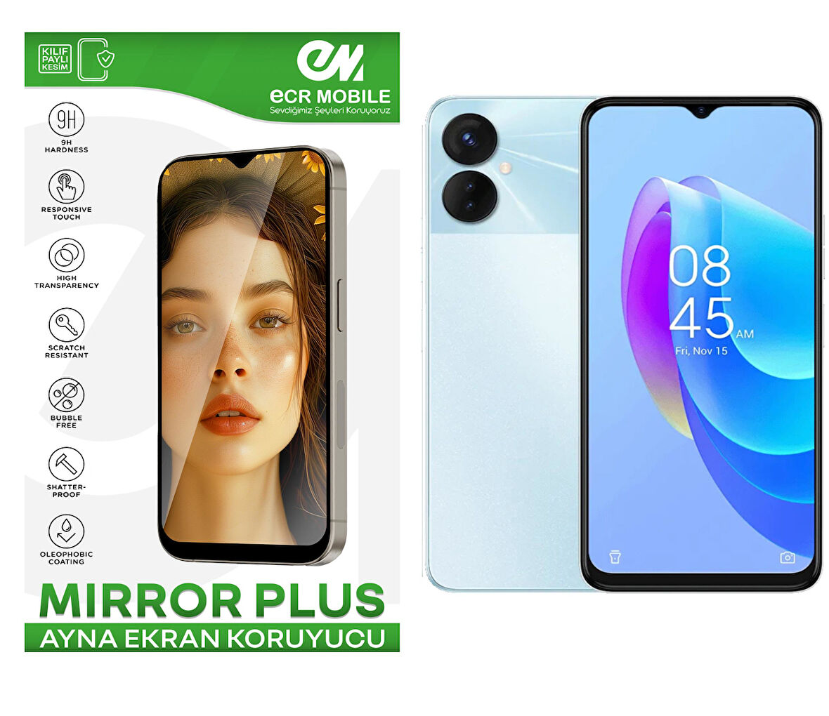 Tecno Spark 9 Pro Esnek Ayna(Mirror) 9H Nano Ekran Koruyucu