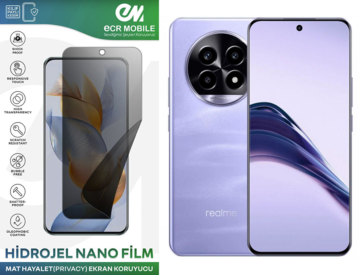 Realme 13 Pro/13 Pro+ ile Uyumlu Hidrojel Nano Ekran Koruyucu Film HAYALET
