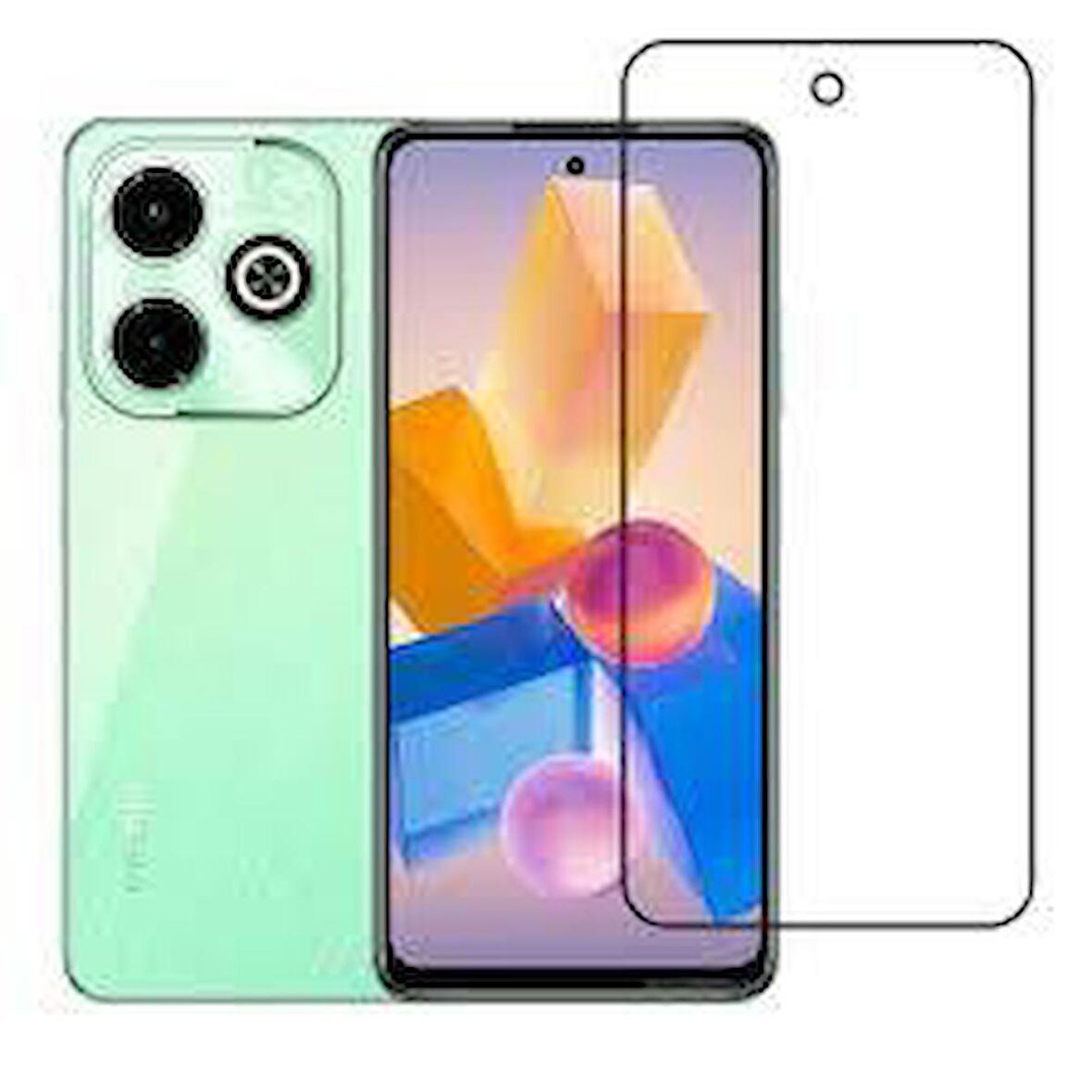Infinix Hot 40/Hot 40i ile Uyumlu Şeffaf 9H Esnek Nano Ekran Koruyucu